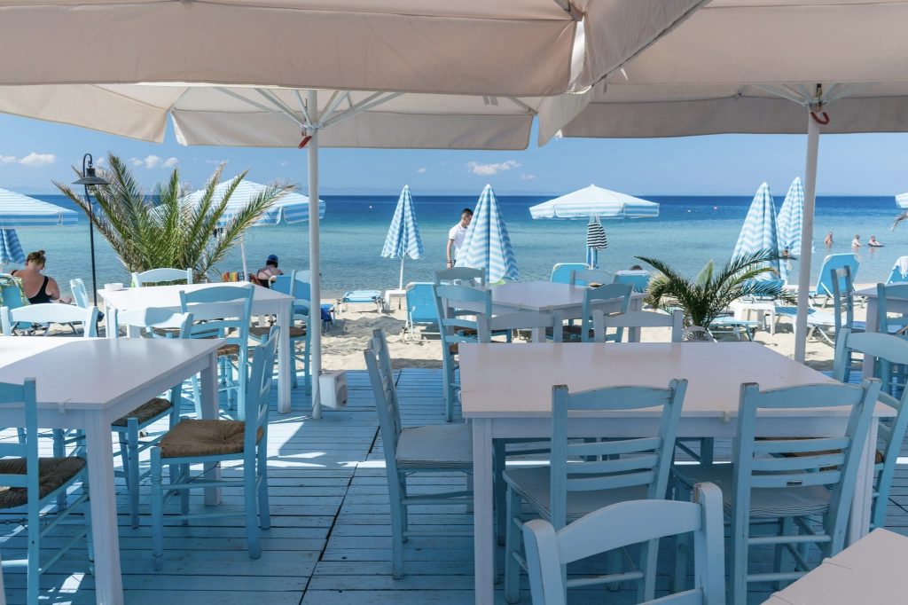 Restoran na plaži u Nikitiju na Sitoniji Halkidiki