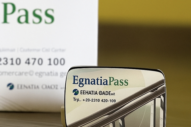 Grčki TAG 2026 EgnatiaPass uređaj u pakovanju spreman za korišćenje na auto-putevima u Grčkoj