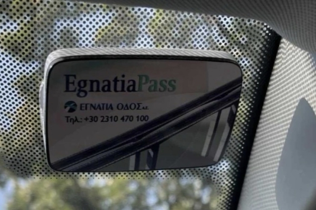 Grčki TAG 2026 EgnatiaPass izgled uređaja za elektronsku naplatu putarine