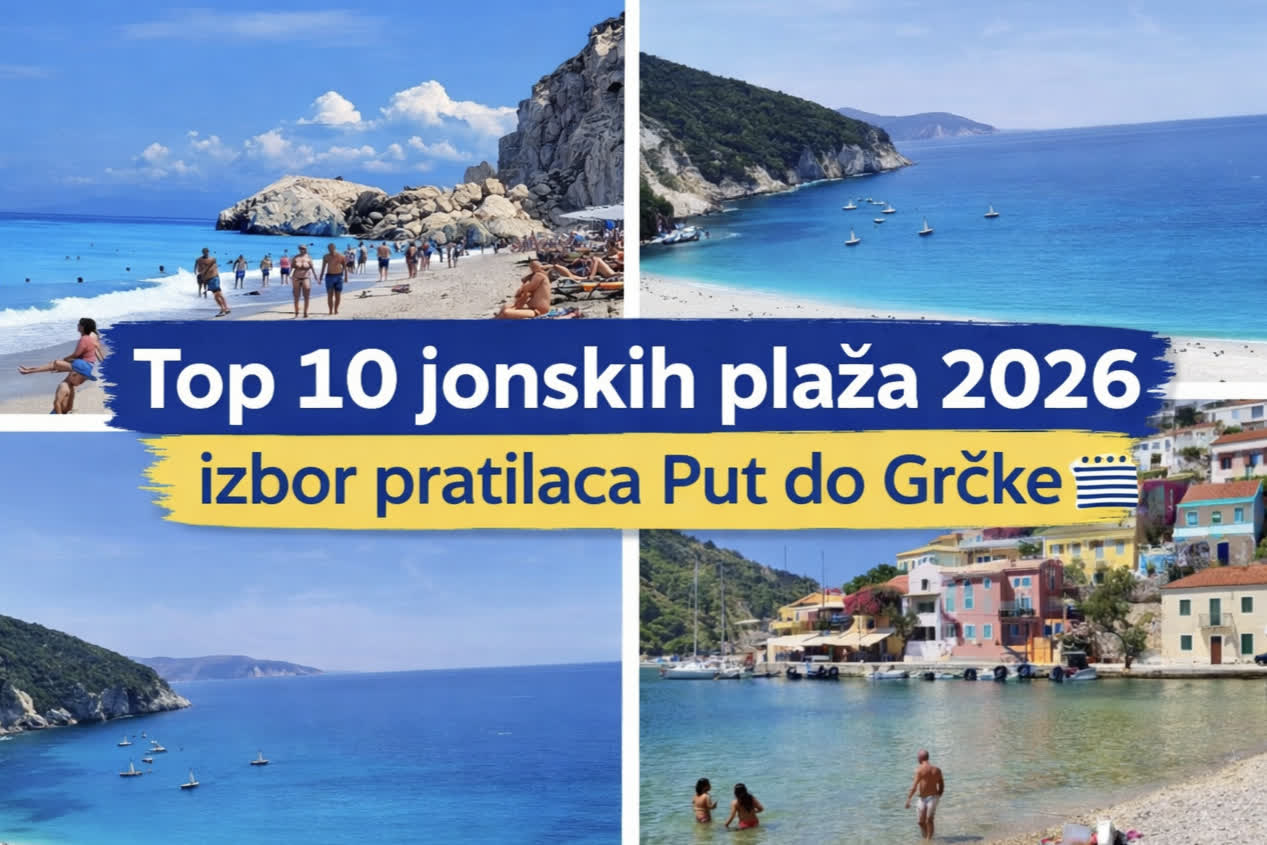Top 10 jonskih plaža 2026 po izboru pratilaca Put do Grčke