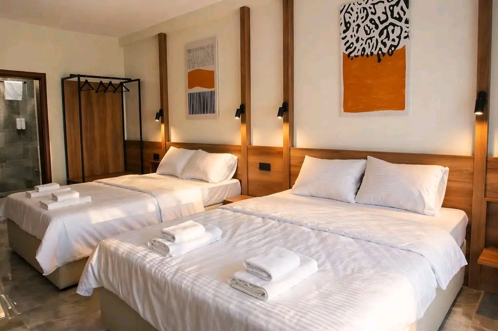 Lux Vibe Apartments Gevgelija prostran apartman sa dva kreveta i balkonom