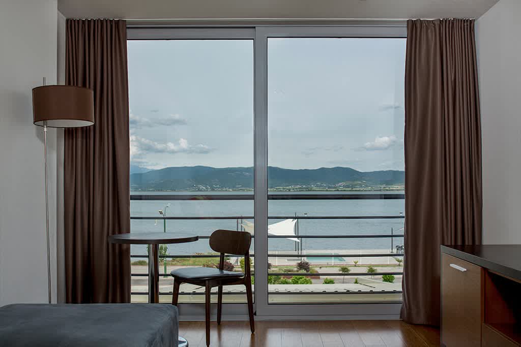 Pogled na Dojransko jezero iz hotela Romantique u Starom Dojranu