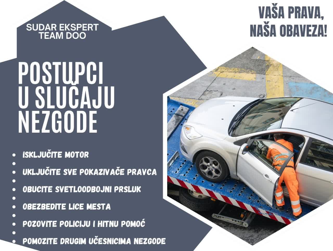 Postupci u slučaju saobraćajne nezgode